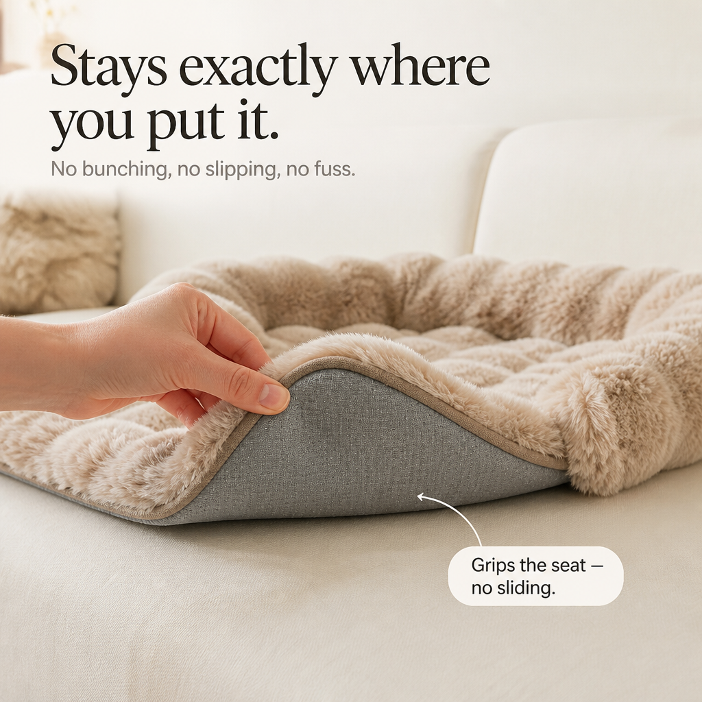 CozyHaven – Plush Bolster Sofa Pet Mat