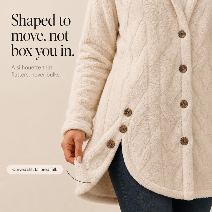 Wearbella – Diamond Jacquard Plush Hooded Coat