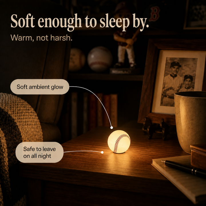 Home Plate Glow – Baseball Stitching Night Light