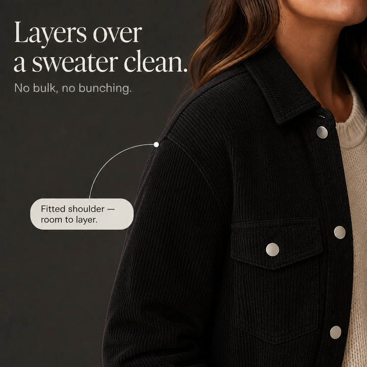 Corvella – Oversized Wide-Wale Shirt Jacket