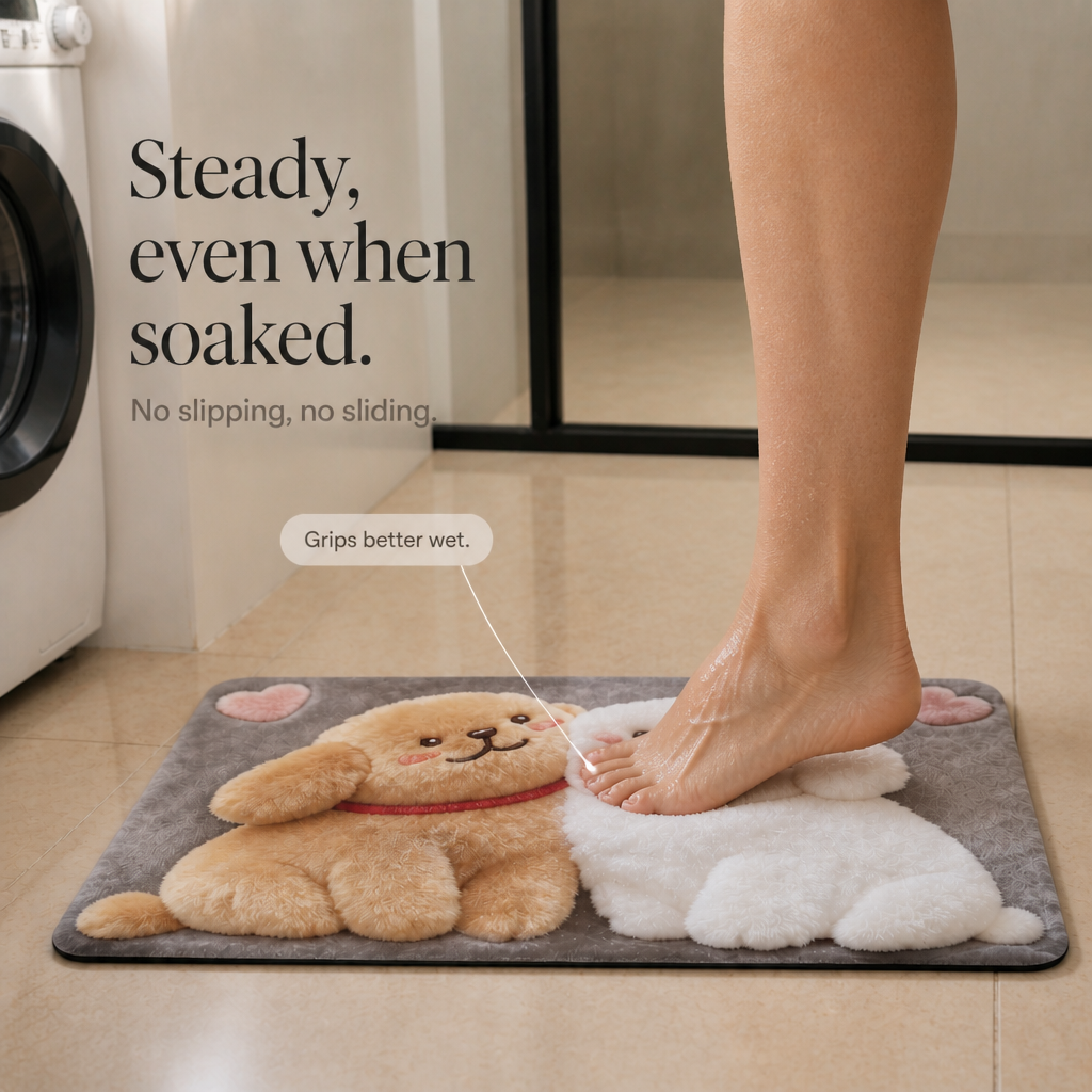 Driza – Non-Slip Quick-Dry Faux Plush Floor Mat