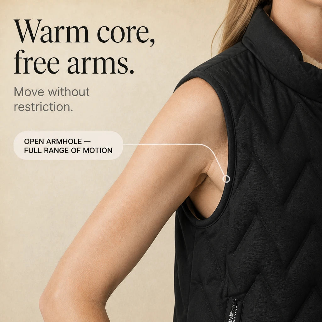 Easewell – Fleece-Lined-Look Zip-Pocket Vest
