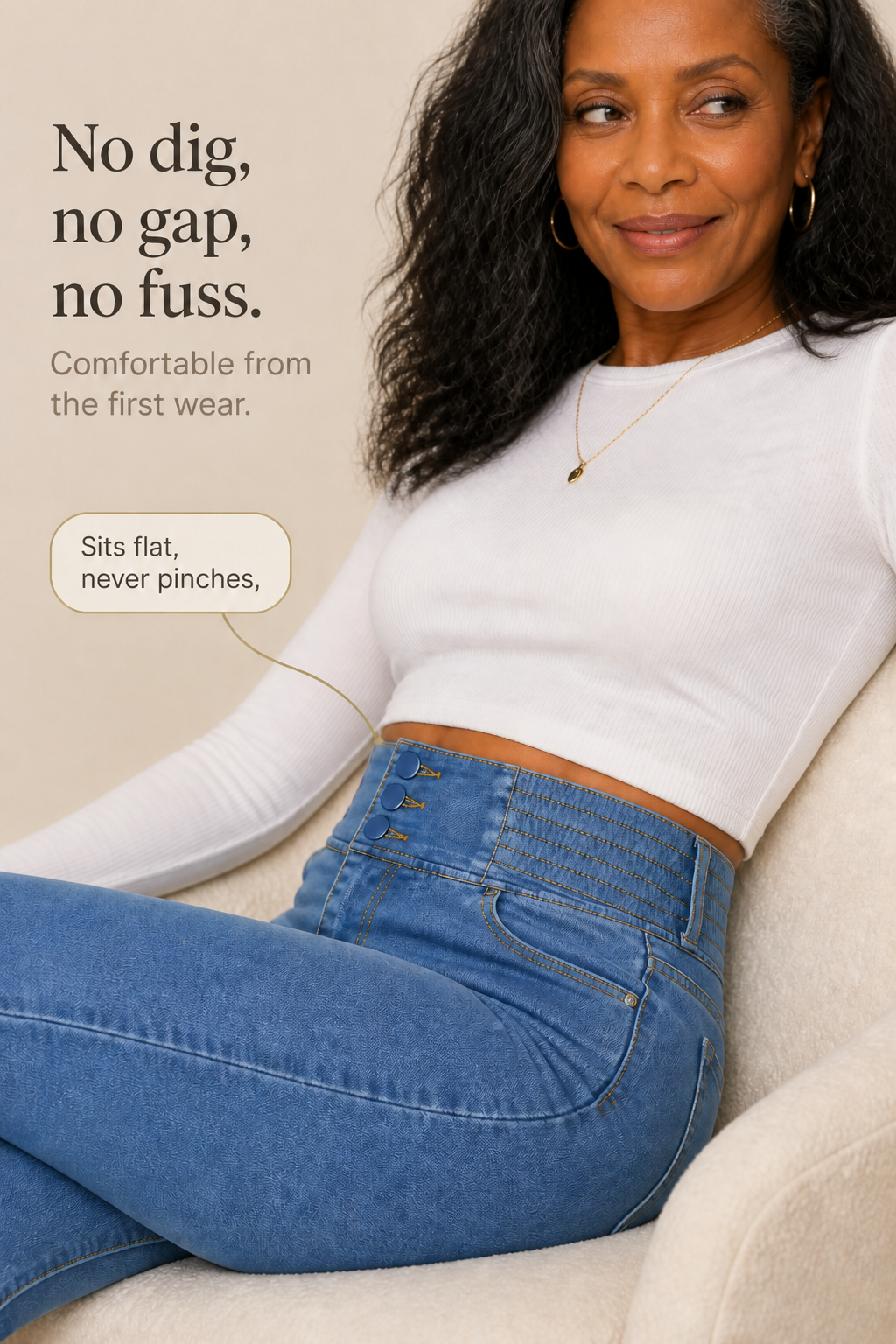 Flarelyn – High-Waisted Stretch Flare Jeans