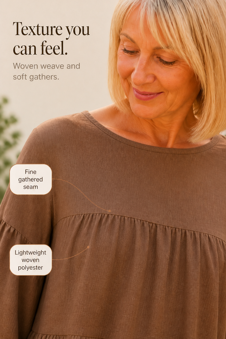 Lanterna – Embroidered Tiered Lantern Sleeve Blouse