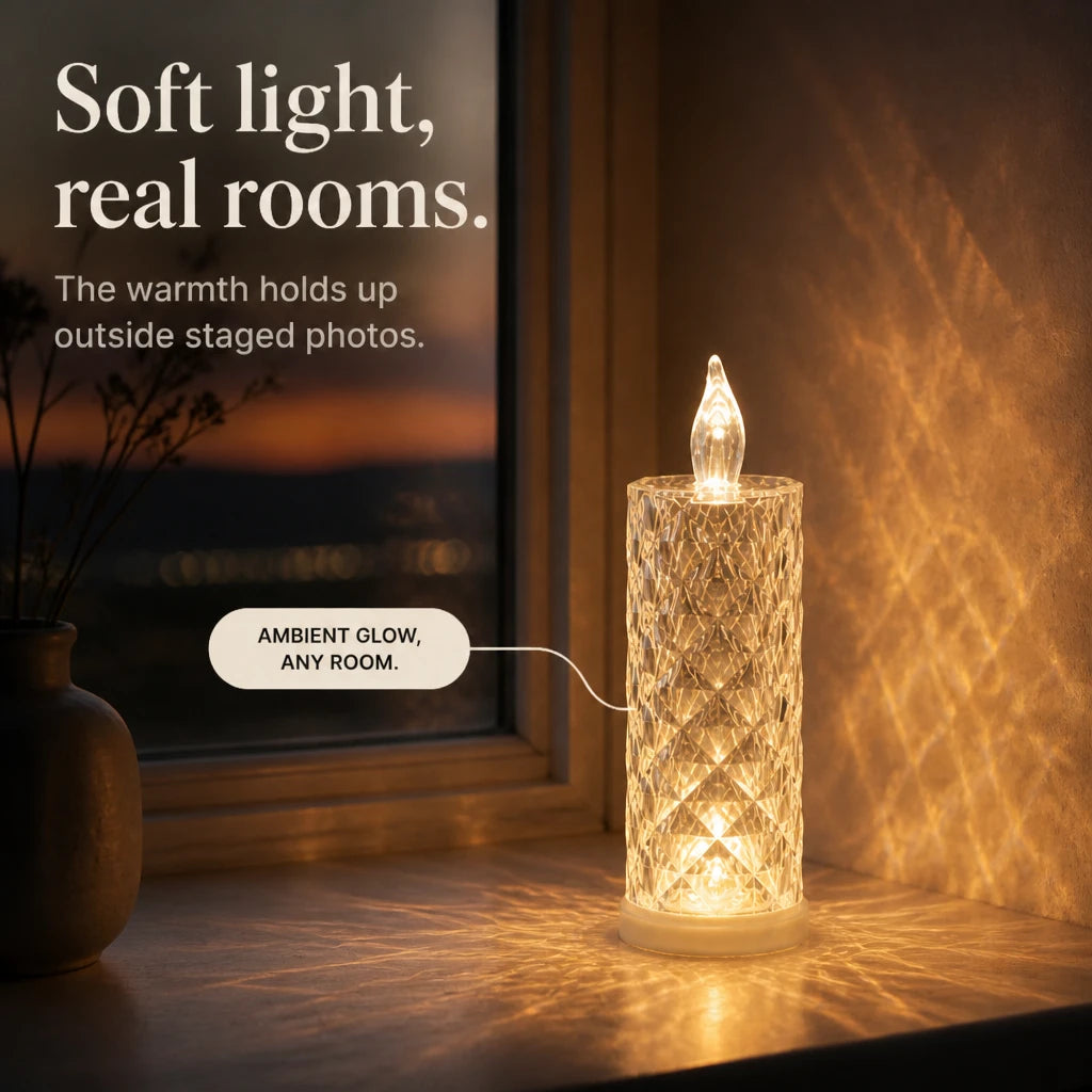 Crystella – Crystal-Look LED Flameless Candle