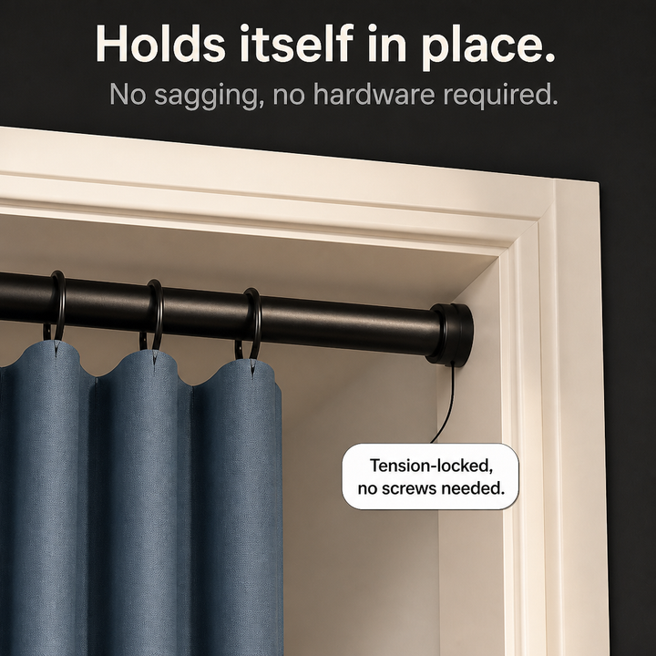 Foldura – No-Drill Magnetic Accordion Door Curtain