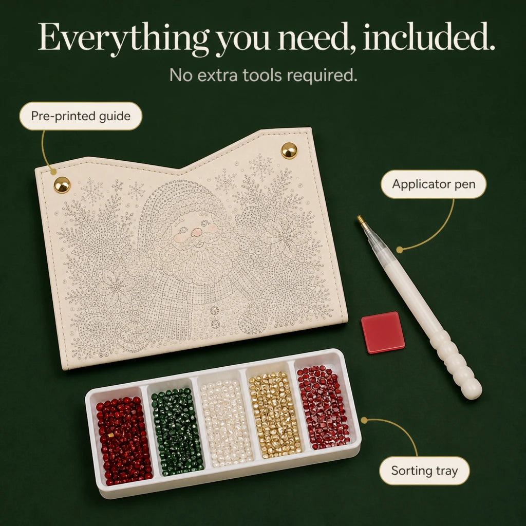 Merry Mosaic – Santa Diamond Painting Tissue Box Cover