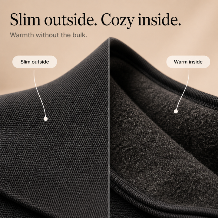 Veluna – Fleece-Lined Turtleneck Sweater