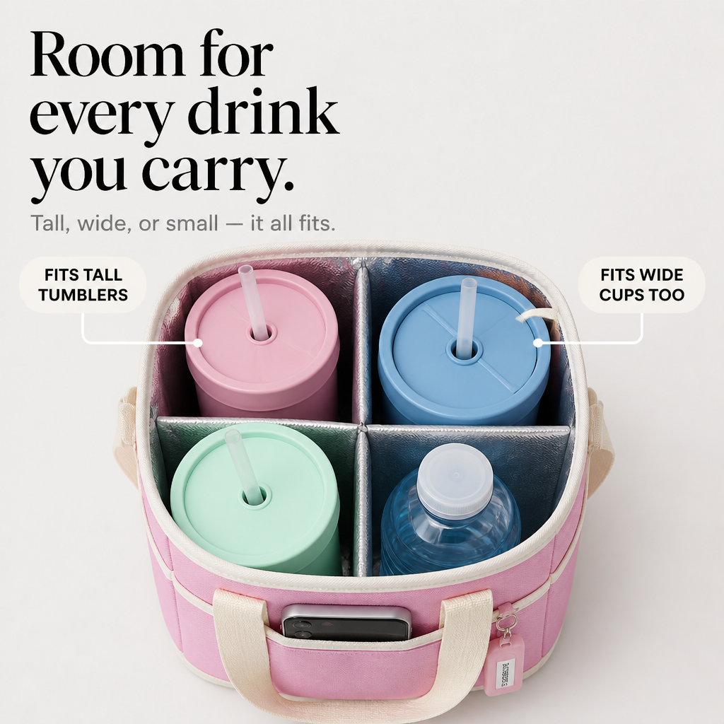 Tripcarry - Family Size 4-Compartment Drink Bag