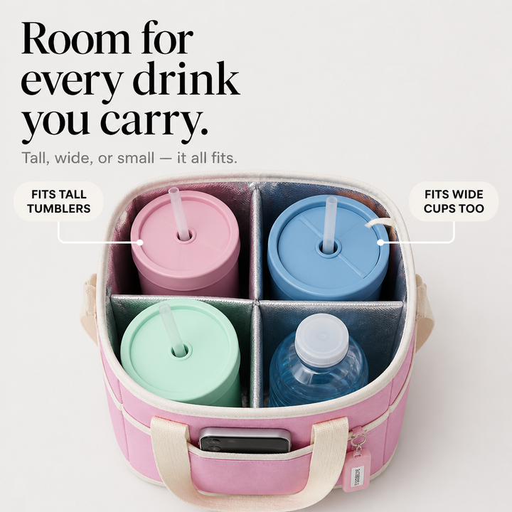 Tripcarry - Family Size 4-Compartment Drink Bag