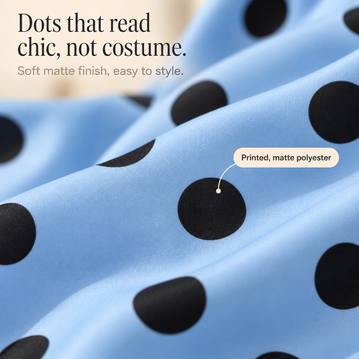 Dotswing – Polka Dot Lantern Sleeve Oversized Jacket