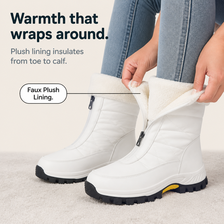 Snowlina – Plush-Lined Zip-Up Snow Boots