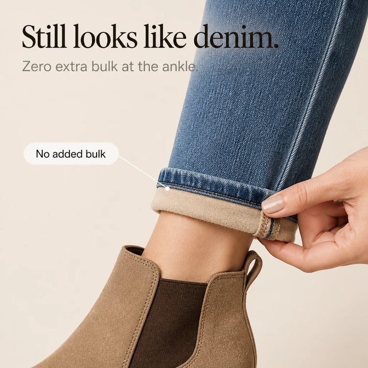 Cozydenim – High-Waisted Fleece-Lined Stretch Jeans