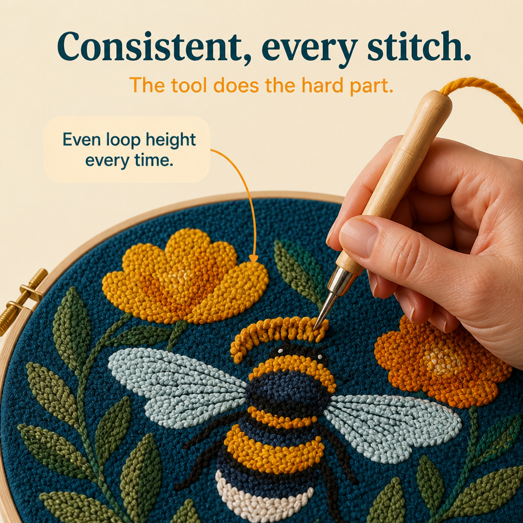 Blossom & Bumble – Bumblebee Punch Needle Kit