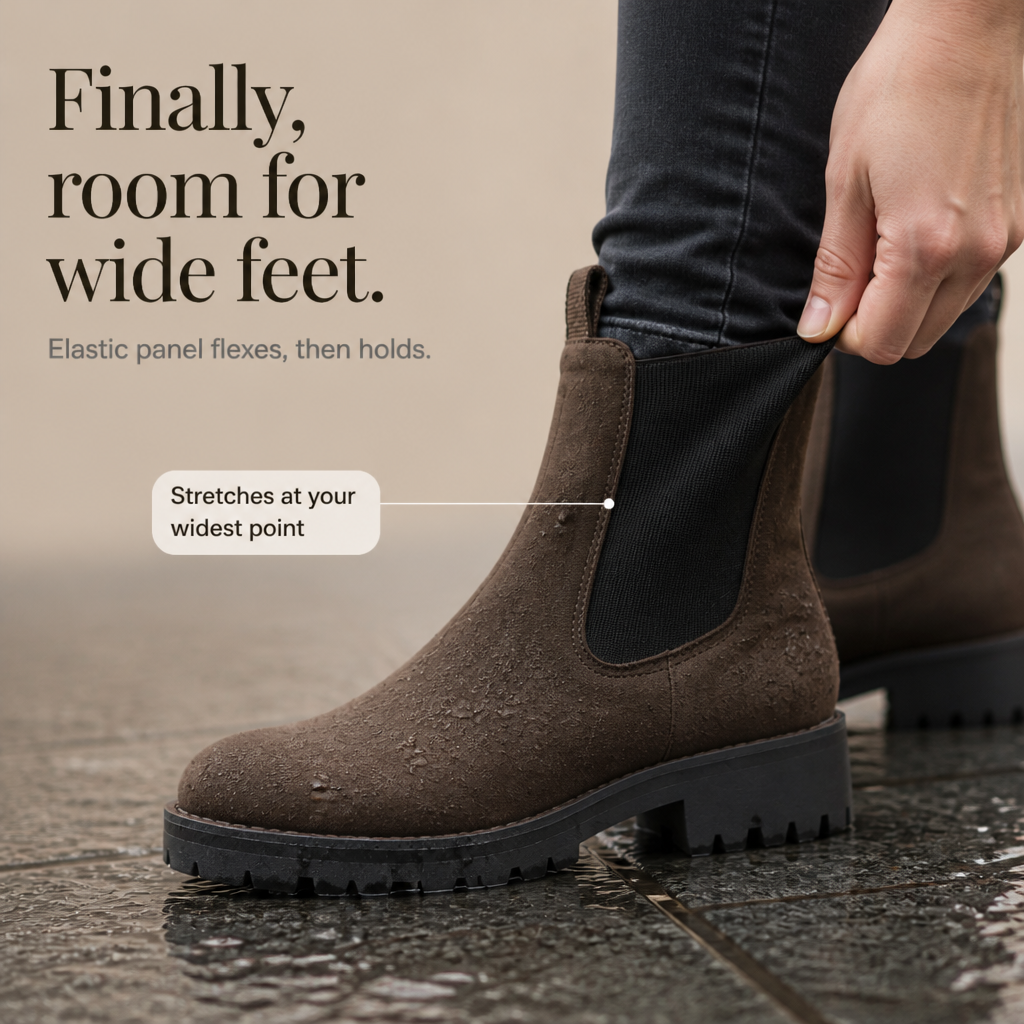 Traqora – Wide-Fit Stretch-Panel Chelsea Boots