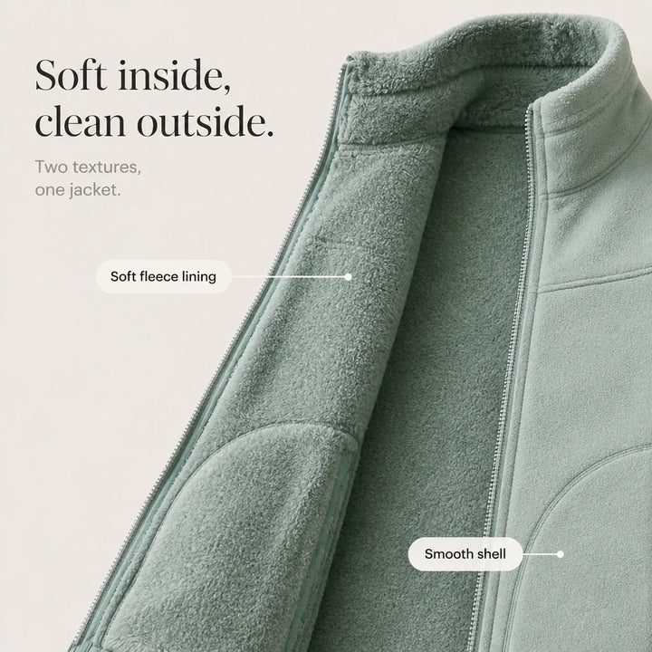 Velora – Zip-Up Fleece Winter Jacket