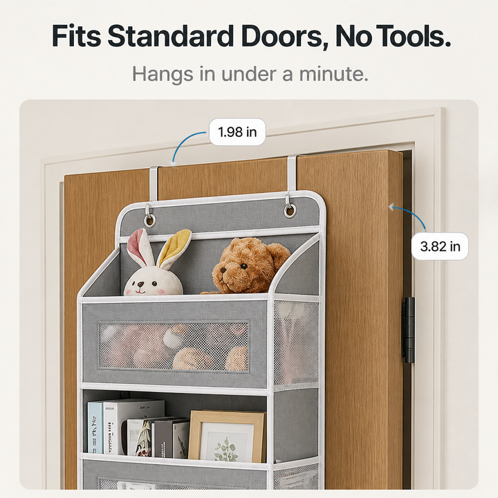 Shelfast – 5-Tier Reinforced Base Hanging Door Organizer