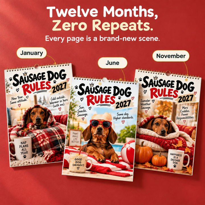 Sasstooth – Sarcastic Dachshund Wall Calendar