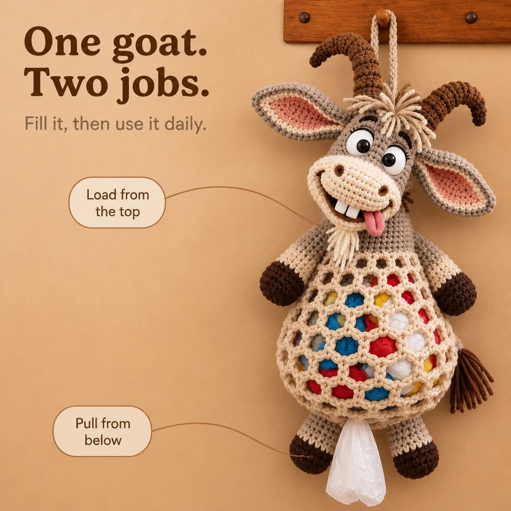 CozyLoop – Crochet Goat Bag Holder Kit