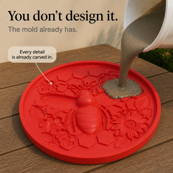 Blossomcast – Bee Honeycomb Stepping Stone Casting Mold