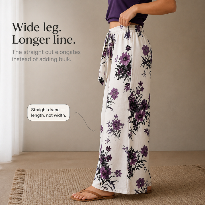Twovelle – V-Neck Tie-Waist Wide-Leg Two-Piece Set