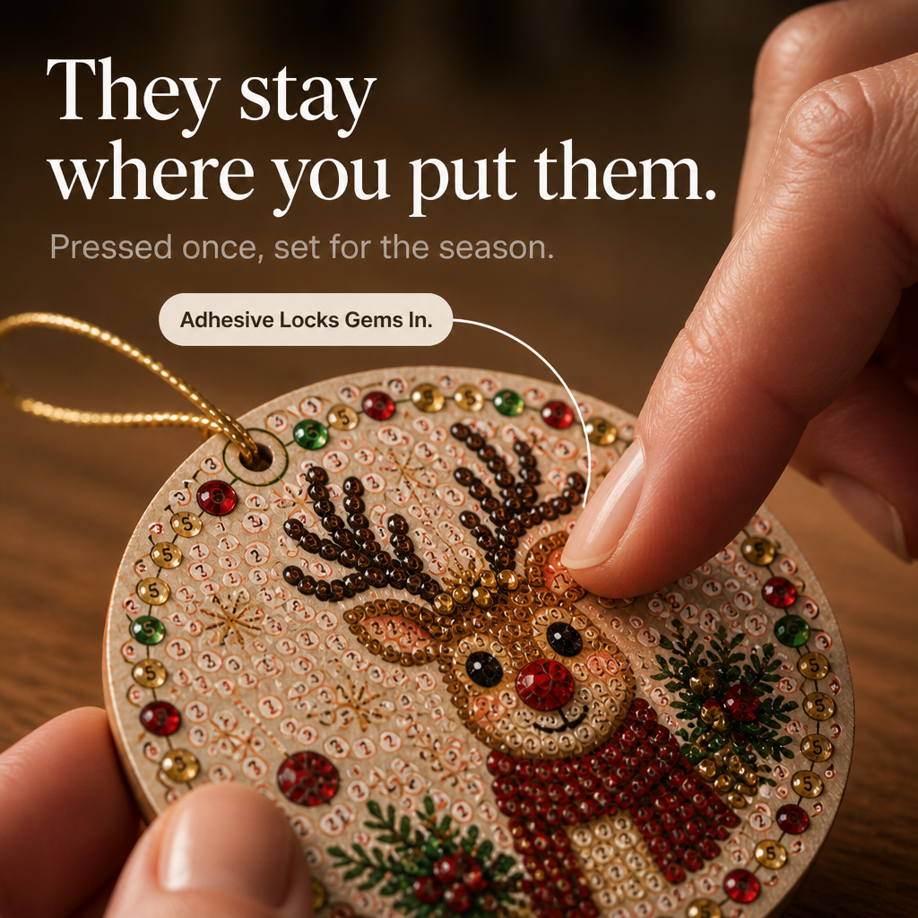 Glowbee – Diamond Painting Christmas Ornament Kit (6pcs)