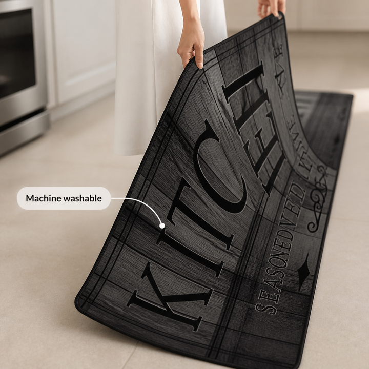 GripLuxe – Long Machine-Washable Kitchen Mat