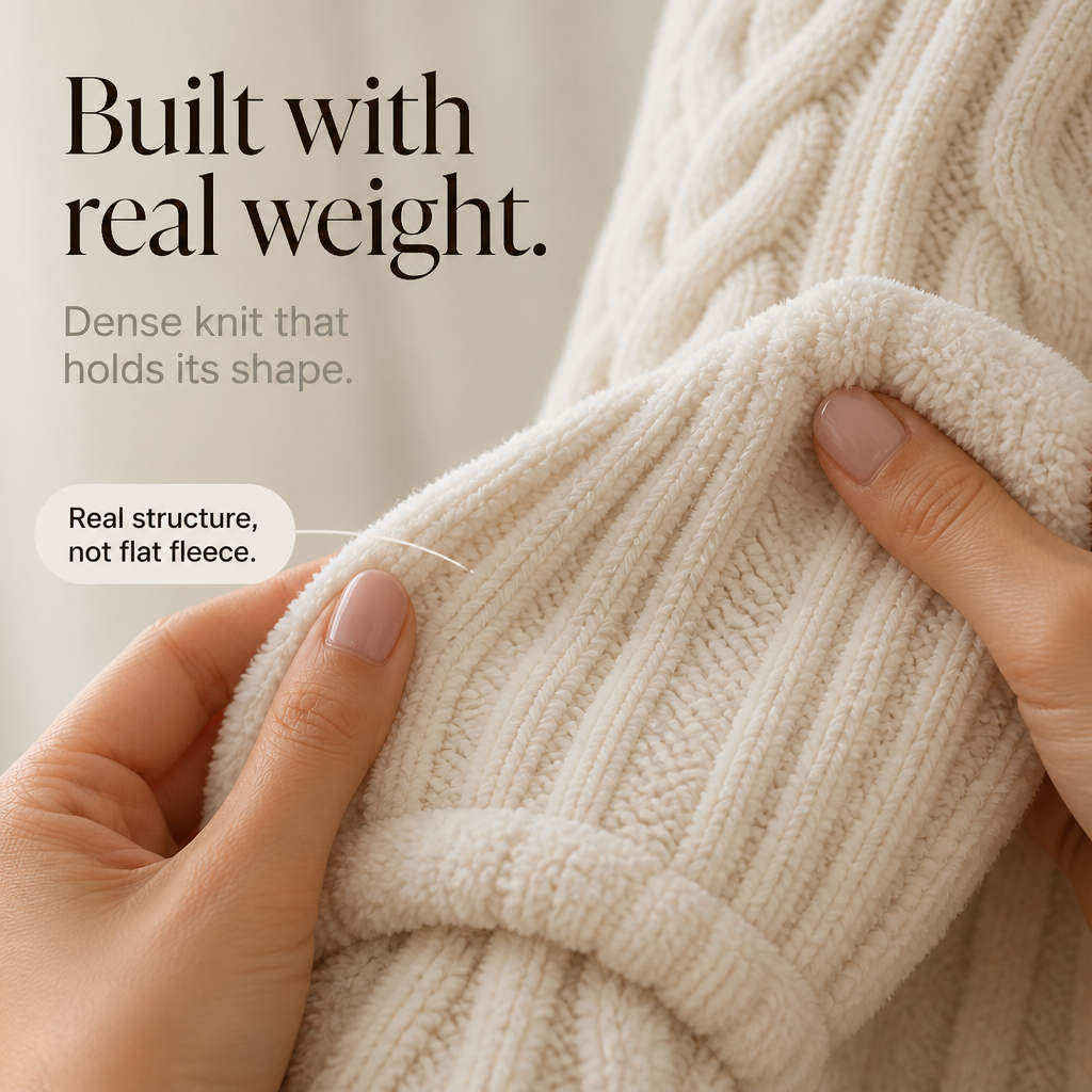Cubwarm – Cable-Knit Hooded Bear Onesie