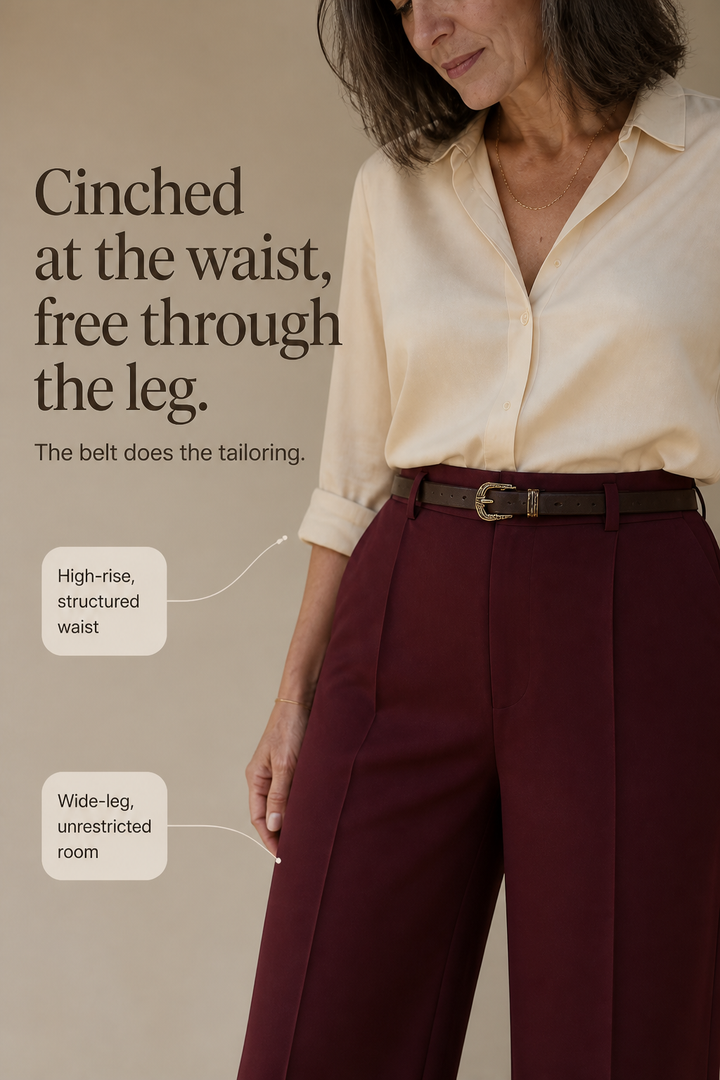 Setwear – High-Waisted Wide-Leg Trousers With Belt