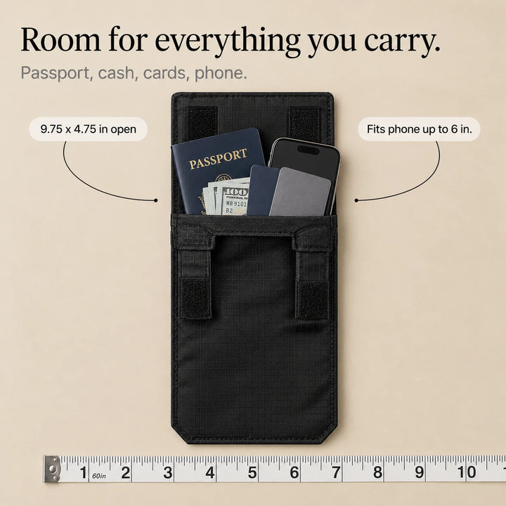 Roamwell – Concealed Belt-Mounted Travel Pouch
