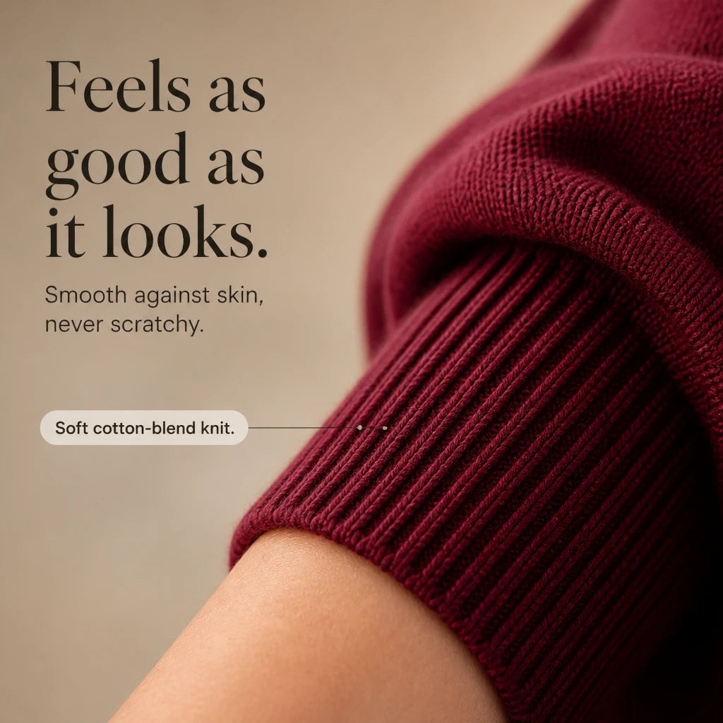 Striata – Asymmetric Striped Turtleneck Sweater