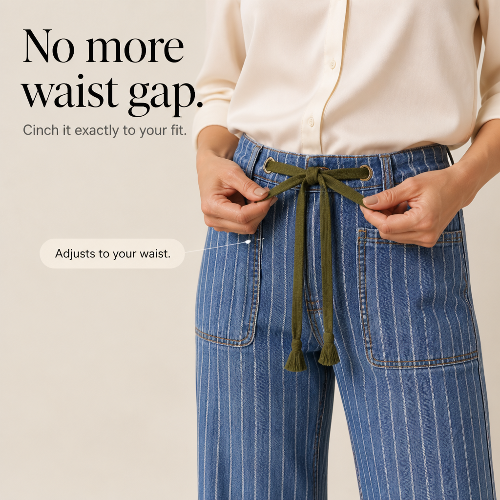 Lunaline – Vertical Stripe Stretch Denim Jeans