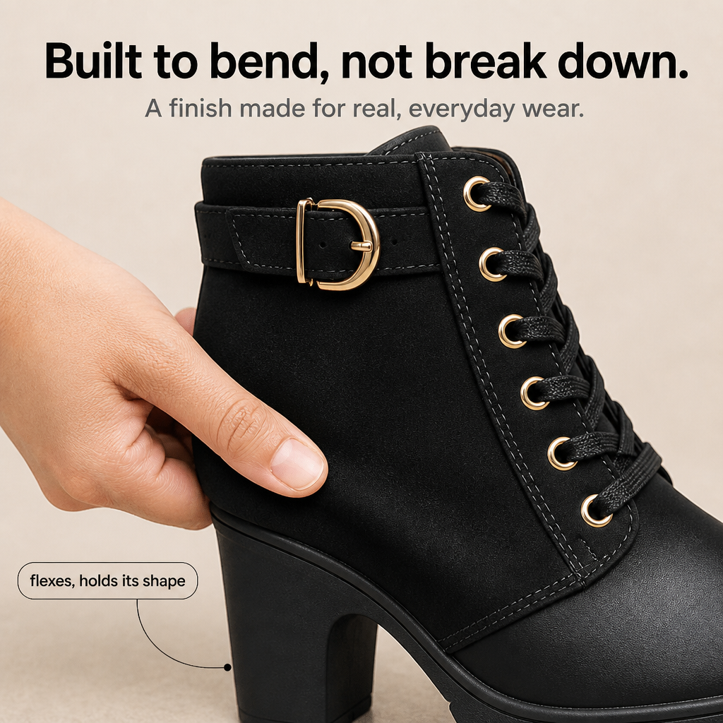 Steadē – Platform Sole Chunky Block Heel Ankle Boots