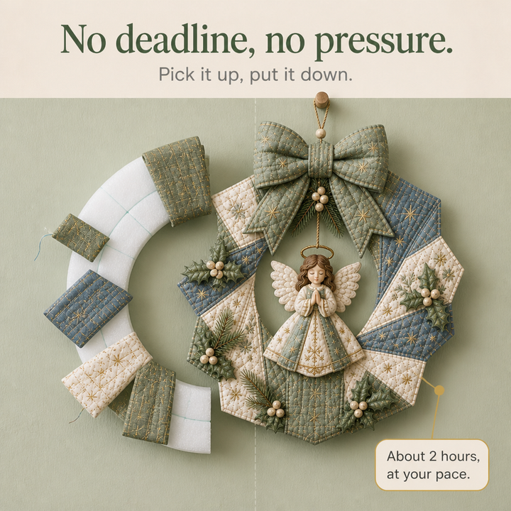 Tuckwreath – No-Sew Quilted Fabric Wreath Kit