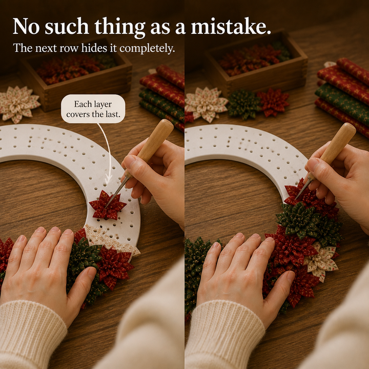 Foldera – No-Sew Poke Fabric Wreath Kit