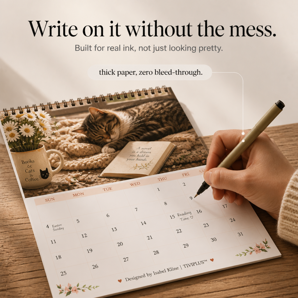 Pagepaws – 2027 Cats And Books 12-Month Wall Calendar