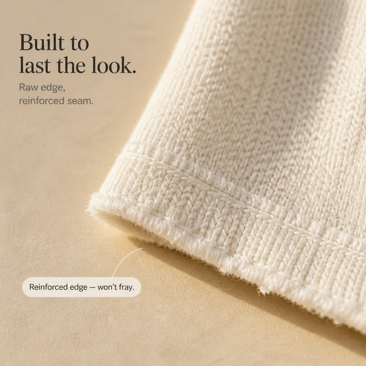 Vintrel – Oversized Open-Knit Distressed Hem Hoodie