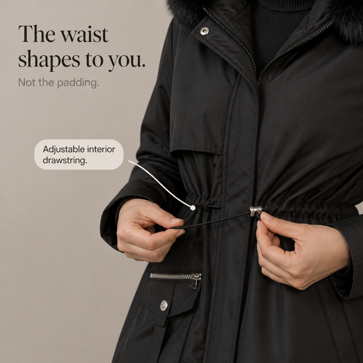 Duvella – Faux Fur Hood Double-Layered Puffer Coat