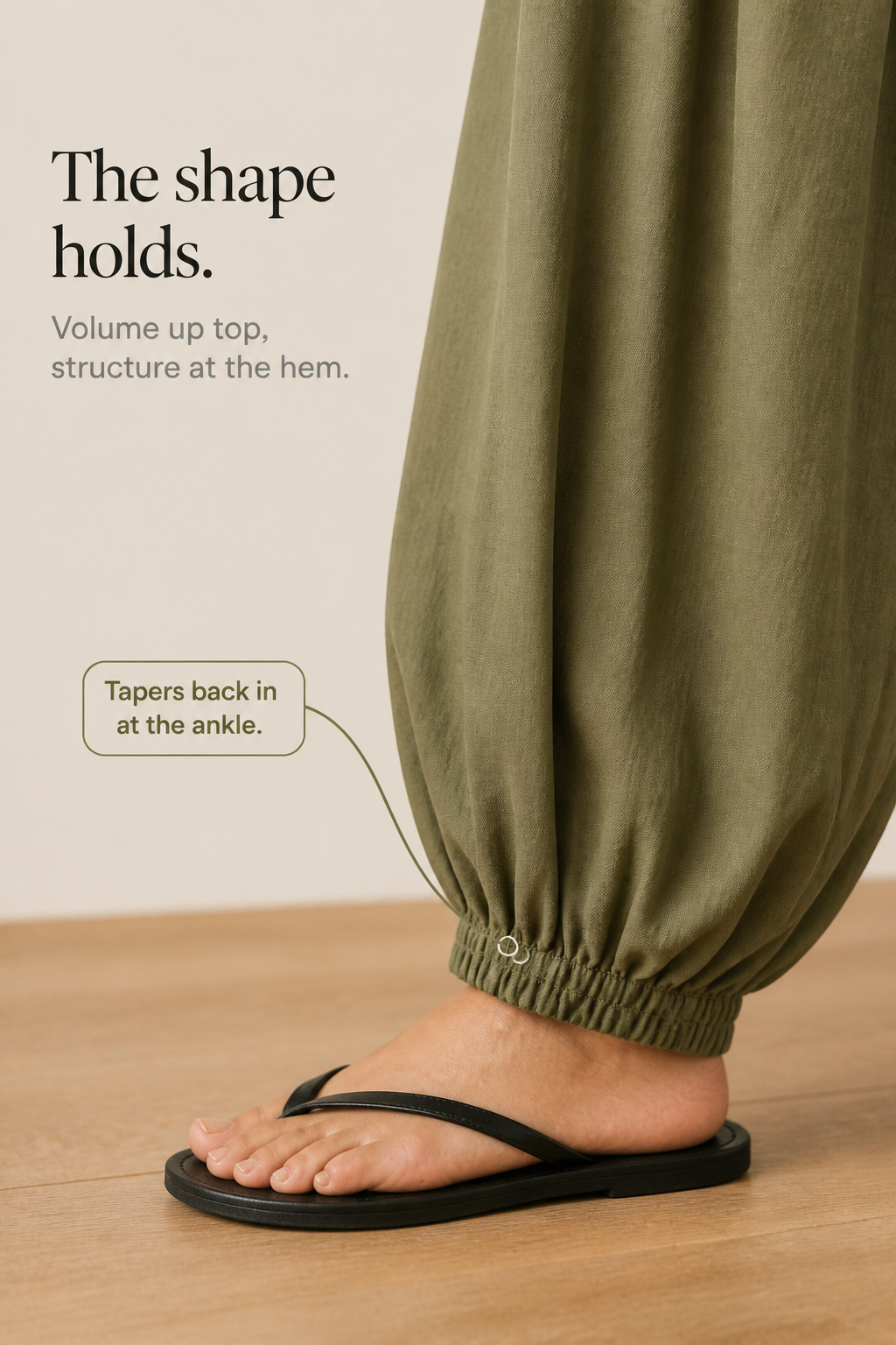 Wearbella – Smocked Waist Lantern Leg Harem Pants