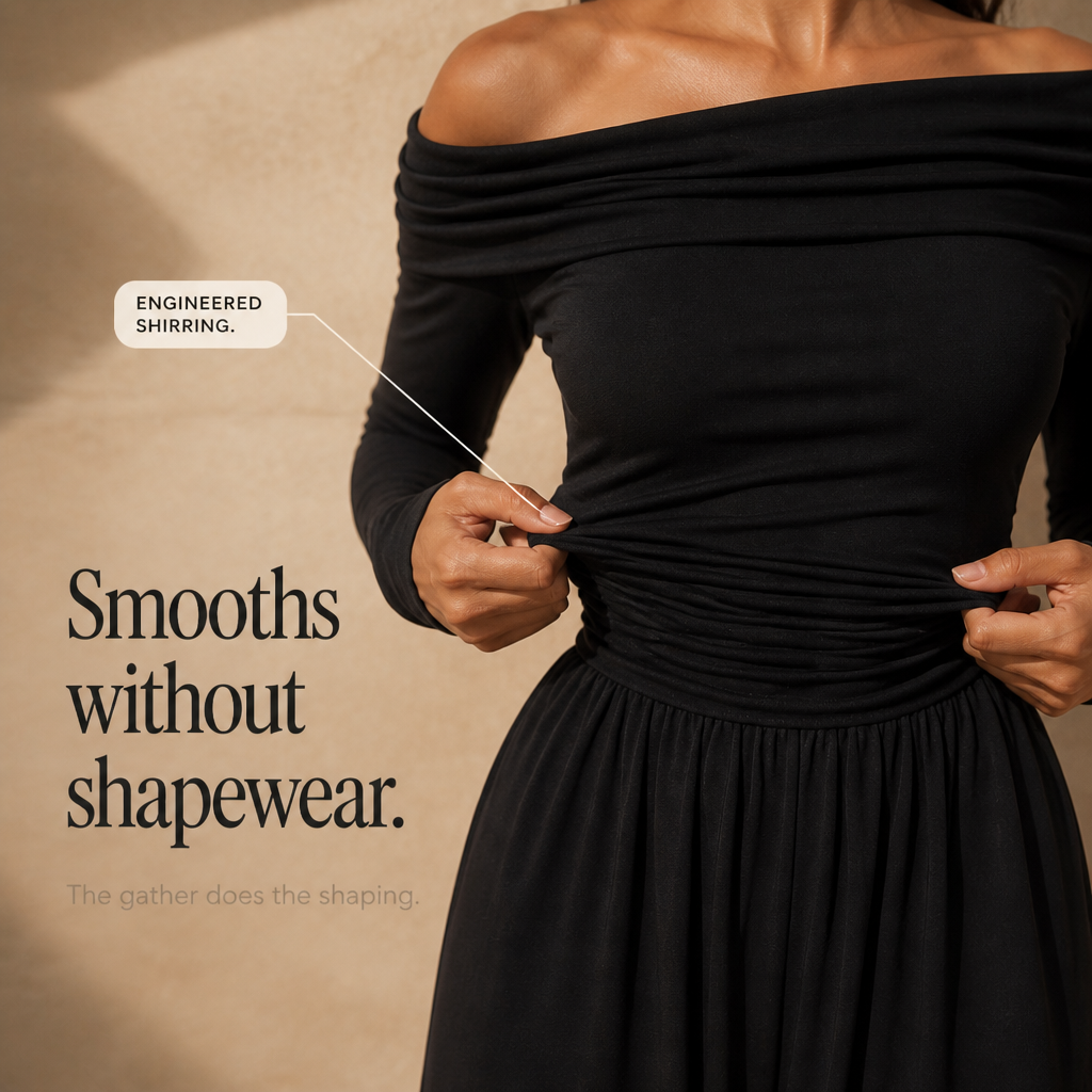 Wearbella – Off-Shoulder Ruched Wide-Leg Jumpsuit