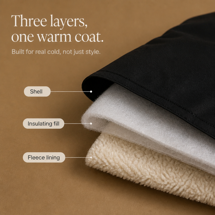 Warmbella – Fleece-Lined Waist-Defining Padded Parka