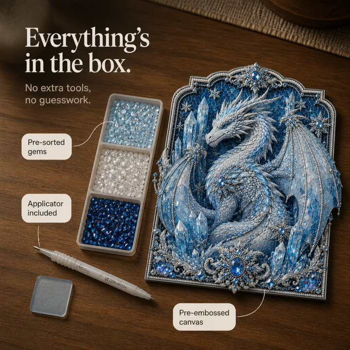 Dragonelle – 3D Crystal Dragon Diamond Art Kit