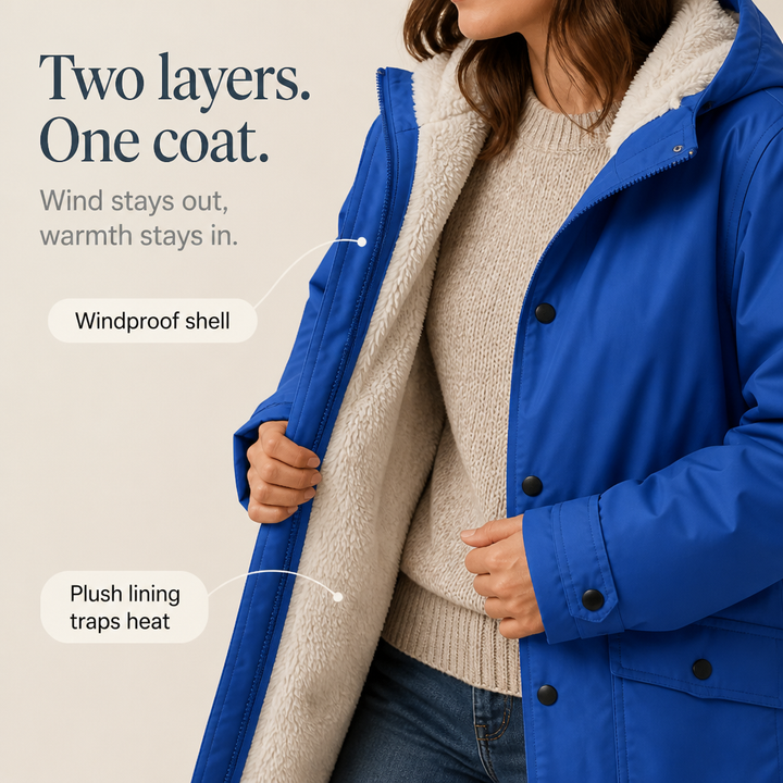 Windloft – Waterproof Plush-Lined Hooded Jacket