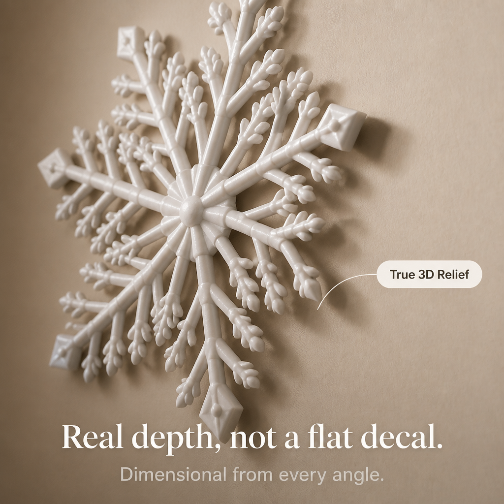 Glowflake – 3D Glow Snowflake Wall Stickers