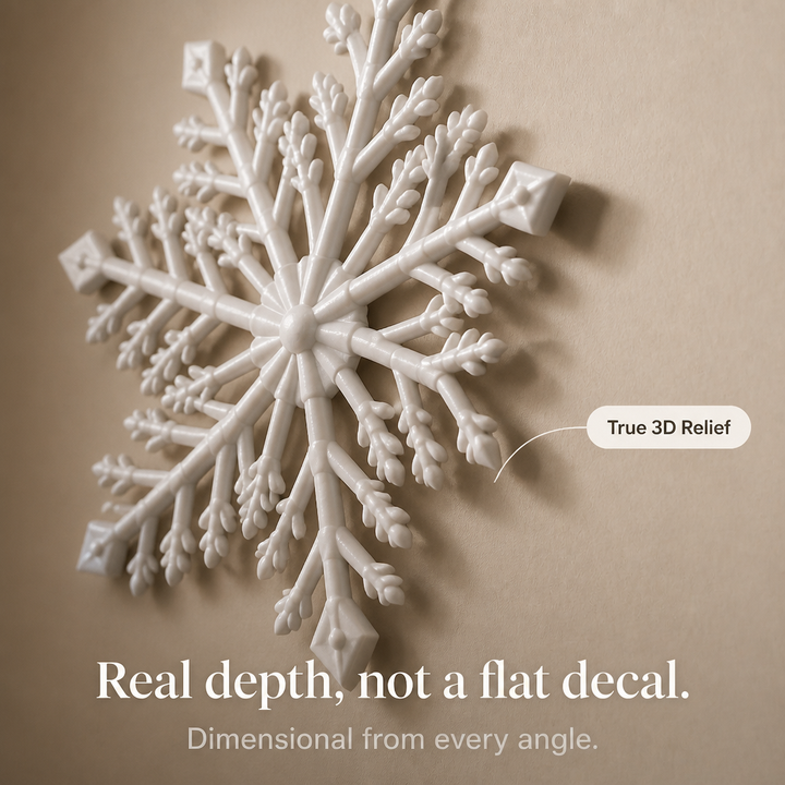 Glowflake – 3D Glow Snowflake Wall Stickers