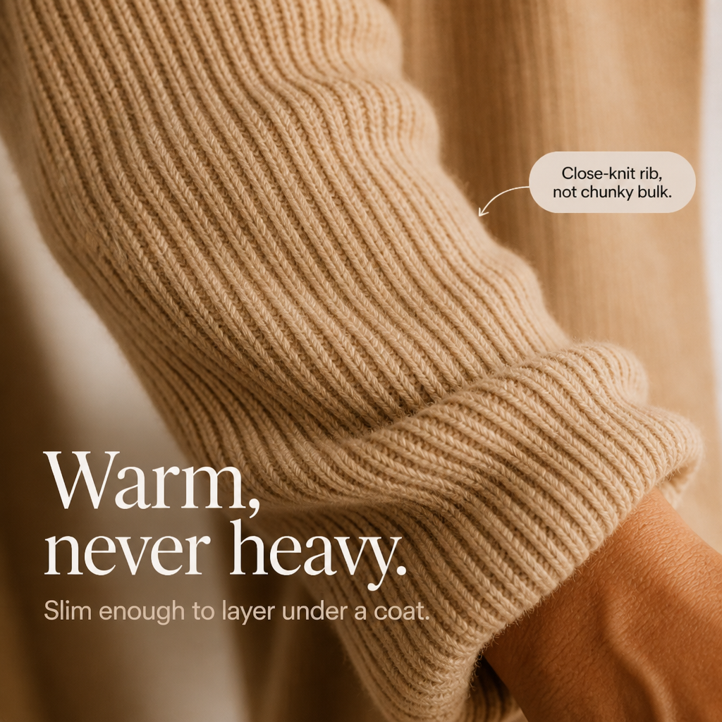 Drape & Rib – Asymmetrical Neck Ribbed Button Cardigan