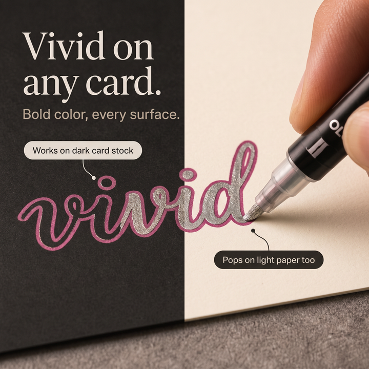 Twinora – Dual-Outline Metallic Ink Marker Set