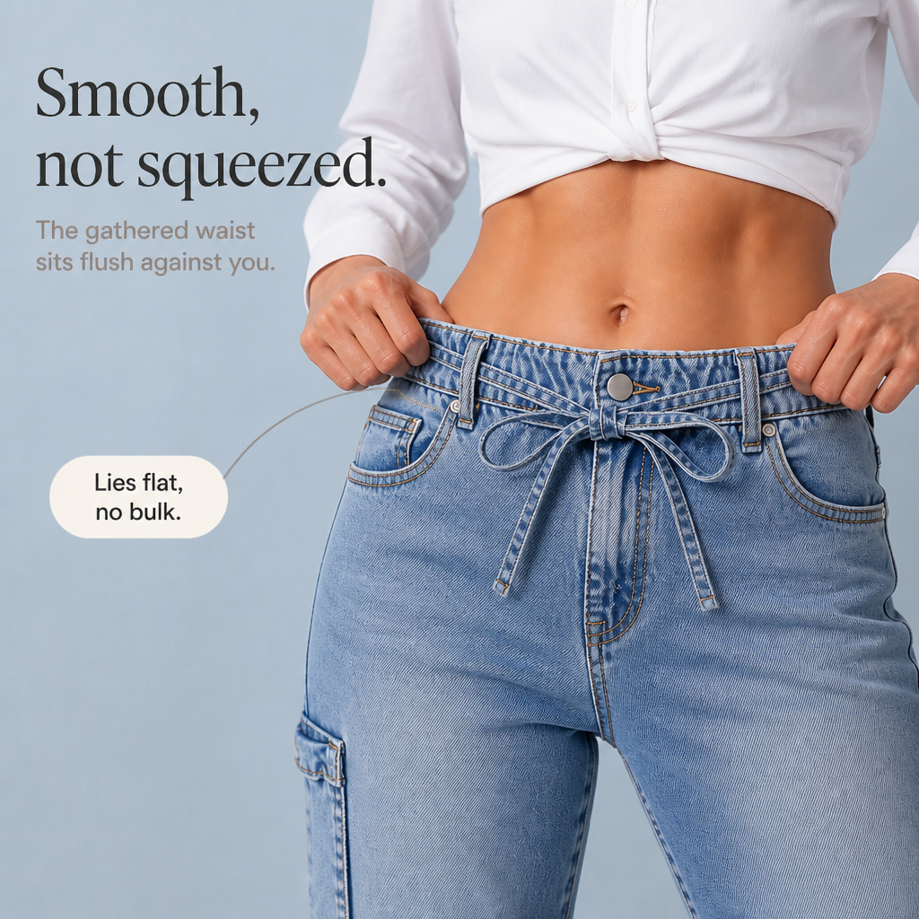 Vellora – Drawstring Waist Cropped Jeans