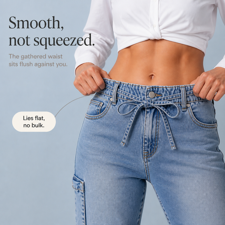 Vellora – Drawstring Waist Cropped Jeans