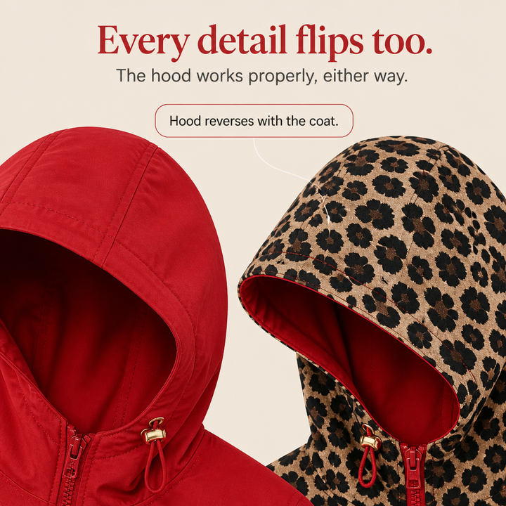 Wearbella – Reversible Leopard Print Hooded Coat